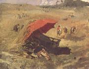 Franz von Lenbach The Red Umbrella (nn02) oil painting on canvas